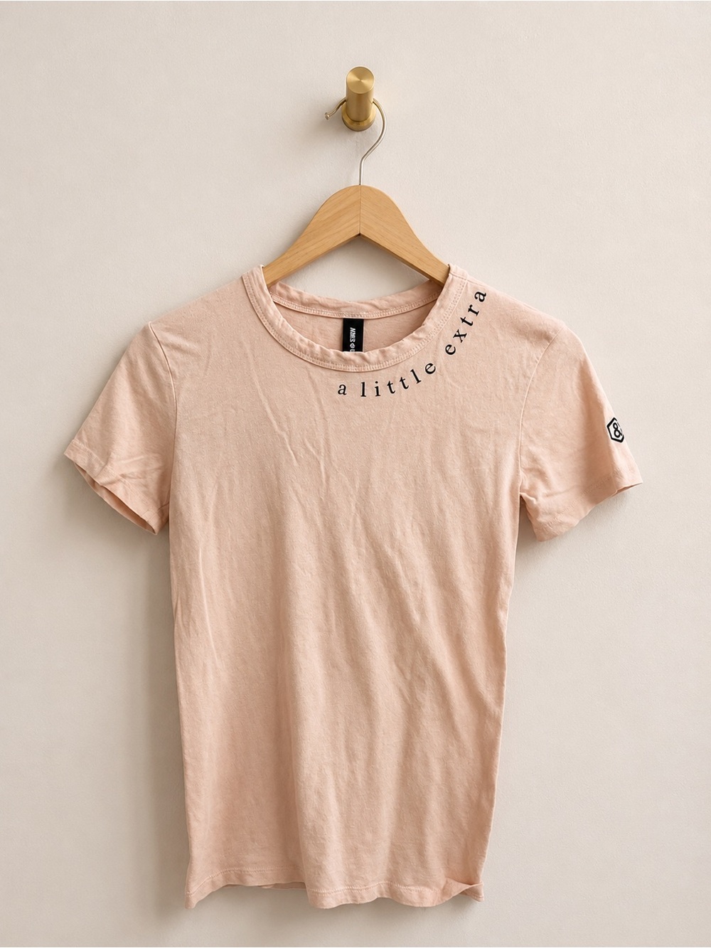 Agnes & Dora XXS Blush Pink “A Little Extra” Graphic Tee